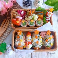 🎄ホウレン草炒飯のクリスマスツリー弁当🎄